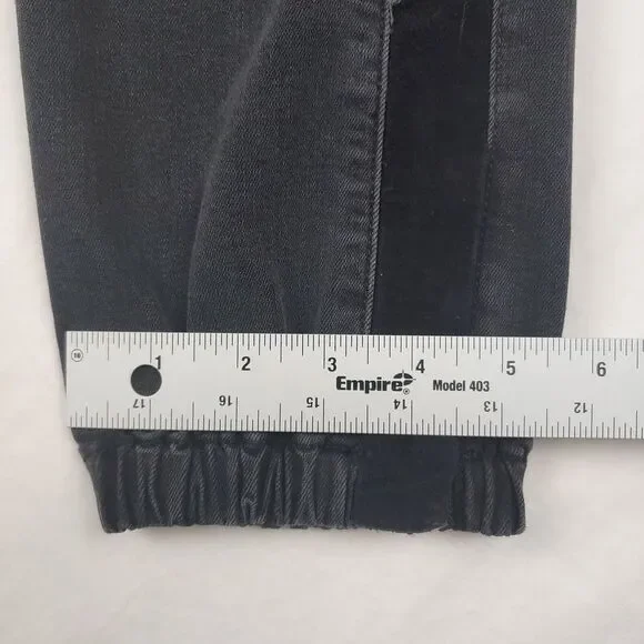 Paige Mayslie Jogger Womens 27* Faded Black Velvet Inset Side Seam Tuxedo Stripe - Picture 5 of 14